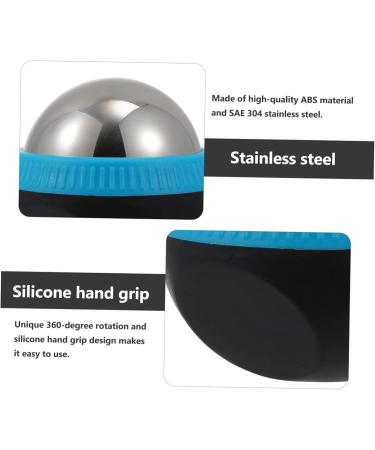 Hapinary Stainless Steel Massage Ball - Manual Muscle Relaxation Device for Health & Wellness | 8.3x7.5x7cm Blue - Buy Online on GoSupps.com