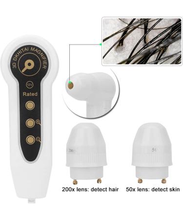 5 Inch Skin Analyzer Machine 50/200X Charging Scalp Detector Oil Moisture Tester Digital Hair Skin Analyzer Microscope White - Buy Online on GoSupps.com