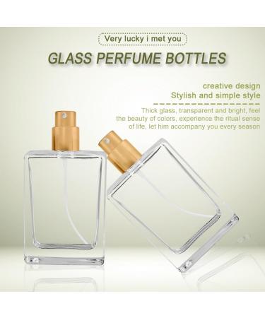 Enenes 4PCS Glass Refillable Perfume Bottle Set - 30ML Mist Spray, Portable Atomizer Container - Gold - Buy Online on GoSupps.com