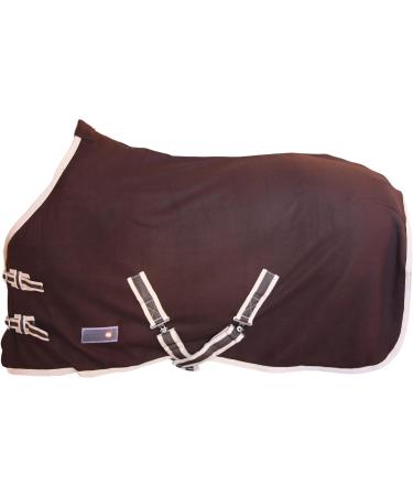 RL24 Sweat Rug BASICLINE - Breathable Fleece Transport Blanket for Horses | Dark Brown 95cm | International Shipping - Buy Online on GoSupps.com