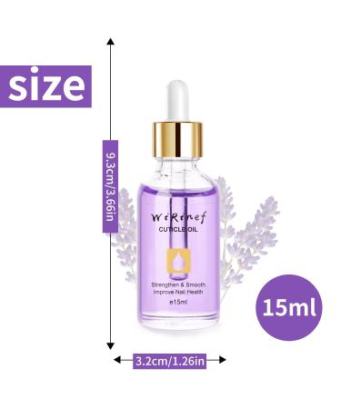 Organic Nail Cuticle Oil 15ml - Vitamin E & B Jojoba Oil Moisturizes & Repairs Dry Rough Cuticles Dropper Design Premium Nail Care Lavender Scent flavor - Buy Online on GoSupps.com
