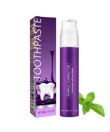 Purple Toothpaste for Teeth Whitening Purple Whitening Toothpaste Tooth Stain Removal Colour Corrector 50ml