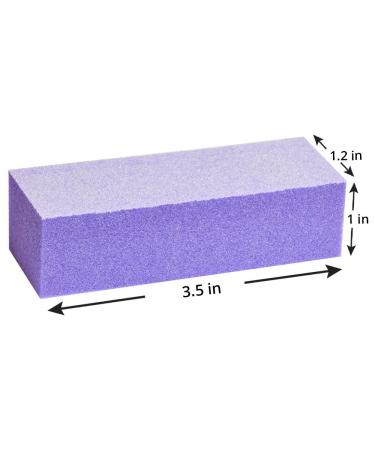 Karlash Nail Buffer Sanding Block - 100/180 Grit, Purple & White, Manicure Pedicure File - 10 PCS - Buy Online on GoSupps.com