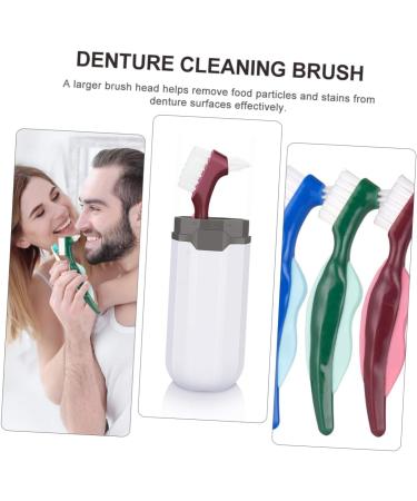 Gatuida 3ST Double-Headed Toothbrush Prosthesis - Adhesive Denture Brush for False Teeth Care | Multi-Layer Bristles Ideal for Gentle Cleaning - Buy Online on GoSupps.com