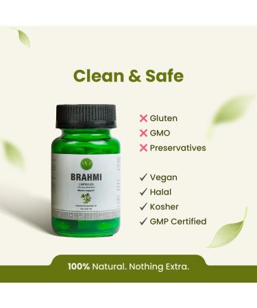Brahmi | Bacopa Monnieri Extrait 200 mg avec Bacosides Naturels | Nootropique V g tal pour la Concentration & la Clart Mentale | M moire & Focus | 60 G lules V gan - Buy Online on GoSupps.com
