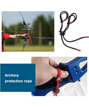 Ecsing 2-Pack Adjustable Archery Finger Loops | Recurve Bow Accessories | Red & Black Replacement Rope - Buy Online on GoSupps.com
