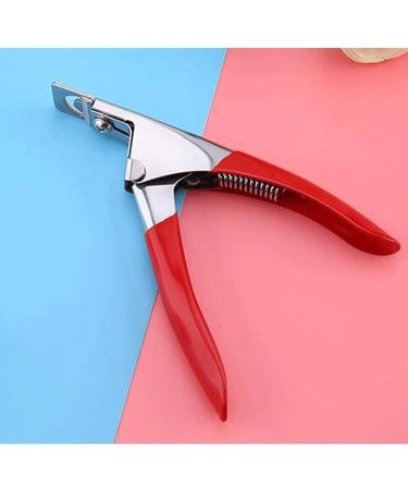 HCHGJKN Nail Clippers 13.5 * 10cm U-Shaped False Tips Scissors Trimmer Red/Pink Round/Square Shapemake Manicure Tools Nail Clipper Cutter - Buy Online on GoSupps.com