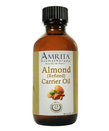 AMRITA Aromatherapy: Almond Oil Expeller Pressed Carrier Oil A Base Oil for Aromatherapy Massage Essential Oils & More - Size: Size: 1-Liter