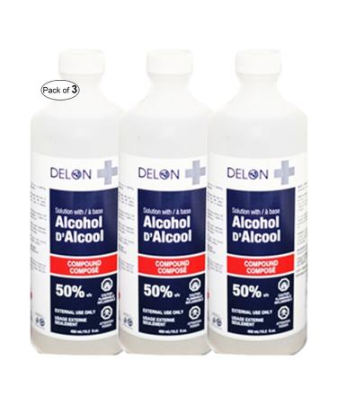 Delon Alcohol 50% (450ml) (Pack of 3)