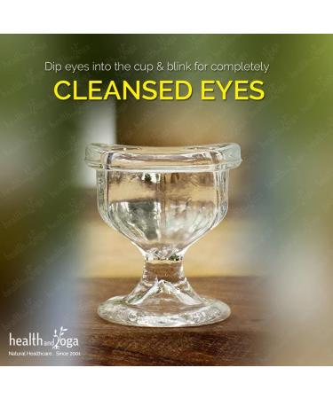 ChillEyes Transparent Glass Eye Wash Cup - Effective Eye Rinse and Cleansing Eco-friendly Non-Reactive Safe and Comfortable (Single) - Buy Online on GoSupps.com