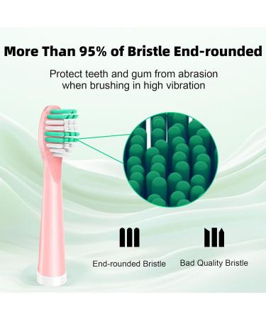 Rtauys Electric Toothbrush Replacement Brush Heads - 10 Pack (Pink Medium) | Compatible Electric Toothbrush Accessories | International Shipping - Buy Online on GoSupps.com