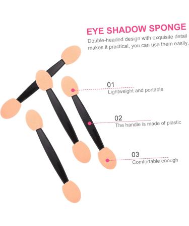 SKISUNO 200 Pcs Double Ended Eyeshadow Brush Beauty Sponge Dual-side Protable Sponges Emulsion Black - Buy Online on GoSupps.com
