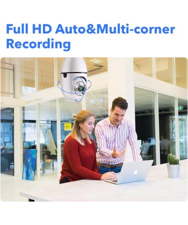 Light Bulb Security Camera 1080P WiFi 2Pack with 64GB SD Card | Motion Detection, Night Vision, Alexa & Google Assistant Compatible - Buy Online on GoSupps.com