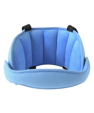 Head Support Band Baby Car Slumber Headrest Toddler Sleep Neck Pillow for Kids Child Auto Safety Seat (Blue)