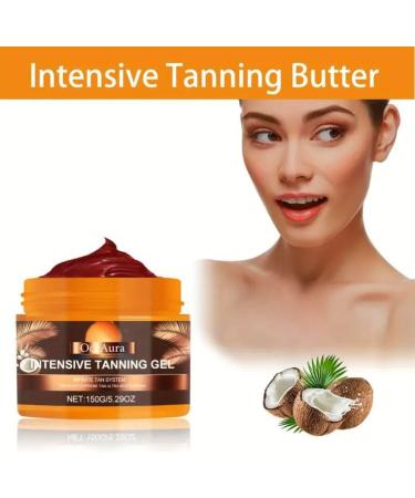 Intensive Tanning Gel (150g) - Sunless Black Summer Beach Wheat Skin Tanner Moisturizing Body Care - Infinite Tan System - Buy Online on GoSupps.com