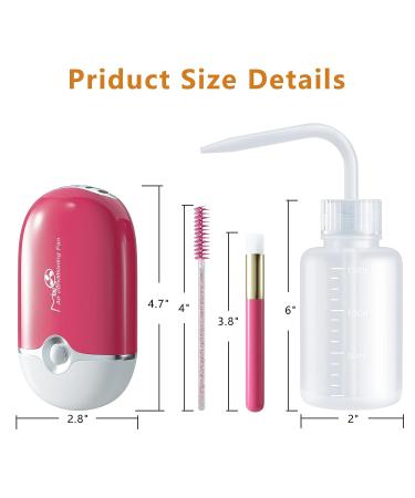Lash Fan Eyelash Extension Supplies with USB Mini Portable Fans, Shampoo Brush, Mascara Brushes, Wash Bottle - Rose Color - Buy Online on GoSupps.com