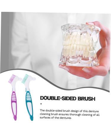 Foytoki 2-Piece Prosthesis Cleaning Brush Set | Tools for Braces & Prosthesis Care | Effective Toothbrush for Prosthesis Cleaning - Buy Online on GoSupps.com