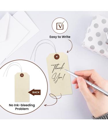 VHC Brands 9pt Creme Manila Labeling Tags with Wire Hangers Set of 100 - Buy Online on GoSupps.com