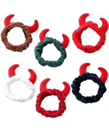 S-Trouble Plush Red Devil Horns Headband for Makeup Showers & Sports | Funny Festival & Party Hairband for Girls - Buy Online on GoSupps.com