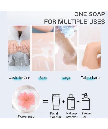 IZBEAUVO Soft Cherry Blossom Soap Bar Antibacterial Soap Natural Soap For Men & Women Organic Soap For Anti Acne Brightening Skin Moistureing & Cleaning Skin Olive Oil Soap With Amino Acid - Buy Online on GoSupps.com
