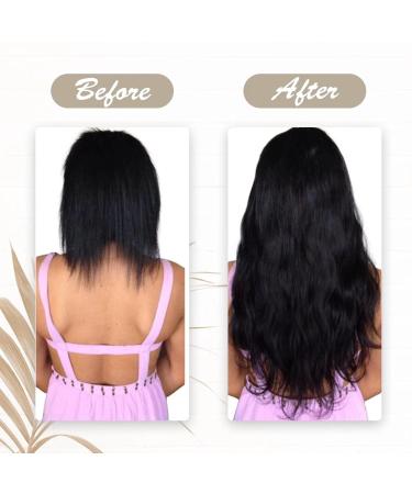 Buy Hetto Real Hair Extensions - 100g Remy Human Hair Brick Extensions #1 Black 55cm - Premium Quality - Buy Online on GoSupps.com