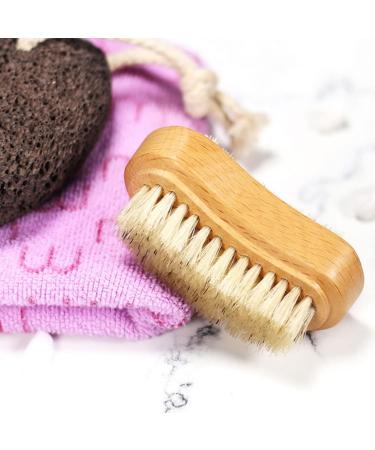 Wooden Nail Brushes Cleaning Bristle Nail Brushes Manicure Pedicure Nail Scrubber Double-sided for Fingernail Toenail Manicure Pedicure Nail Scrubber - Buy Online on GoSupps.com