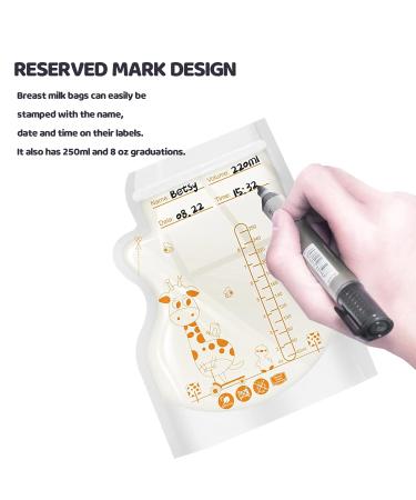 40-Pack BPA-Free Breast Milk Storage Bags | Space-Saving Freezing Bags | 250 ml Breast Milk Bags for Safe Storage - Buy Online on GoSupps.com