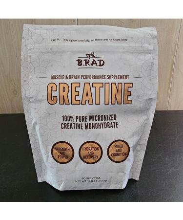B.rad Micronized 100% Creatine Monohydrate Powder | Unflavored Performance Supplement for Muscle Strength & Recovery | 10.8 Ounces 30 Servings - Shop Internationally - Buy Online on GoSupps.com