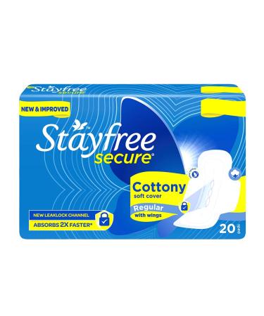 Stayfree Secure Cottony Wings (20 Count)