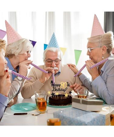 Glitter Happy Birthday Cake Topper Black Gold Gliter Happy 80th Birthday Cake Topper for Mens 80th Birthday Cake Decorations 7PCS by RichMoho 80-black Gold - Buy Online on GoSupps.com