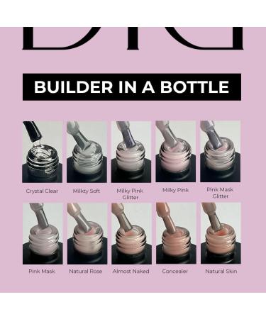 Didier Lab - Premium Nail Builder Gel in a Bottle Almost Naked - Strengthens Natural Nails - LED UV Builder Gel for Nails - Hard Gel Nail Builder for Nail Repair - Nail Gel Extension 15ml 15 ml (Pack of 1) BIAB Almost Naked - Buy Online on GoSupps.com