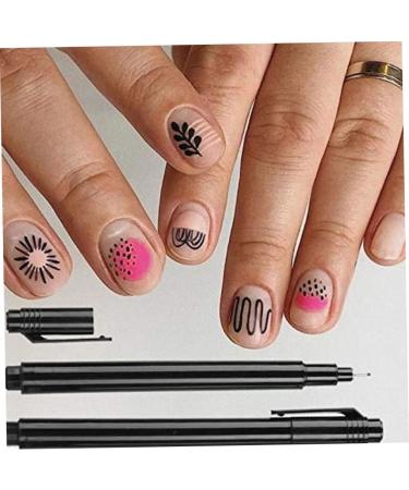 Nail Art Pens Nail Polish Pen Nail Art Graffiti Pen Manicure DIY Drawing Painting Liner Brush Nail Art Beauty Tool Black - Buy Online on GoSupps.com
