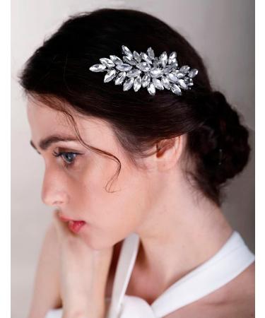 Royal Blue Crystal Bridal Hair Comb - Handmade Wedding Rhinestone Hair Accessory - Buy Online on GoSupps.com