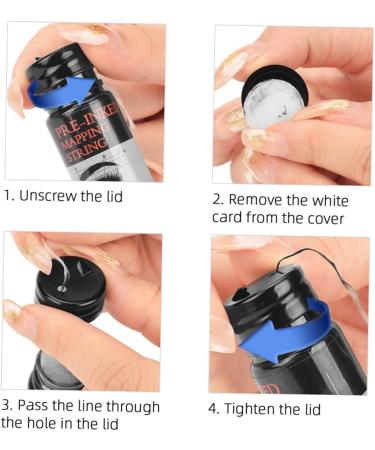 FOMIYES 3pcs Eyebrow Ink Black Line Eyebrow Measure Tool Portable Eyebrow Ruler Draw a Line Positioning Line - Buy Online on GoSupps.com