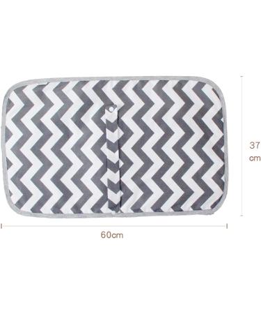 2Pcs Portable Waterproof Baby Changing Mat Set - Grey | 60 X 37cm | Lightweight & Easy to Clean | Ideal for Travel & Home Use - Buy Online on GoSupps.com