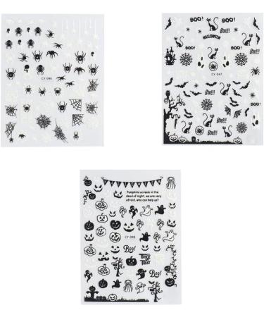 Halloween Nail Sticker Adhesive 3D Luminous Little Monster Nail Art Accessories for Women Style1. - Buy Online on GoSupps.com