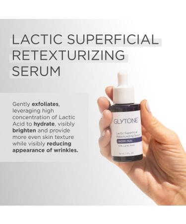 Glytone Micro-Peel Lactic Serum 10% - Vegan & Fragrance-Free Retexturizer for Dull Dry Skin - International Shipping Available - Buy Online on GoSupps.com