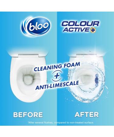 Bloo Limited Edition Sakura Blue Toilet Rim Block with Anti-Limescale Cleaning Foam - 1 Pack - Buy Online on GoSupps.com