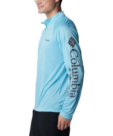 Columbia Men's Terminal Tackle 14 Zip Shirt - Riptide HeatherCity Grey - Medium - Buy Online on GoSupps.com