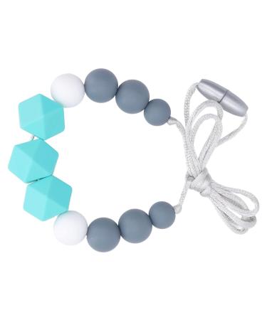 BPA-Free Green Baby Nursing Necklace with Round Hexagonal Beads - Portable Teething Toy for Babies and Toddlers - Buy Online on GoSupps.com