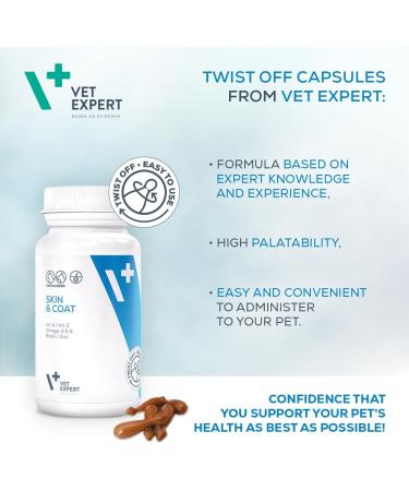Vet Expert Supportive preparation for dogs and cats with dermatological diseases which gets rid of dry dull and falling hair 1 pack (1 x 30 g) - Buy Online on GoSupps.com