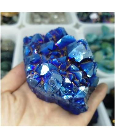 Natural Crystal Rough Beautiful Natural Amethyst Cluster Aura Crystal Electroplating Titanium Quartz Cluster Stone Natural Quartz Crystal (Color : Light Green Size : 150-200g) 150-200g Light Green - Buy Online on GoSupps.com