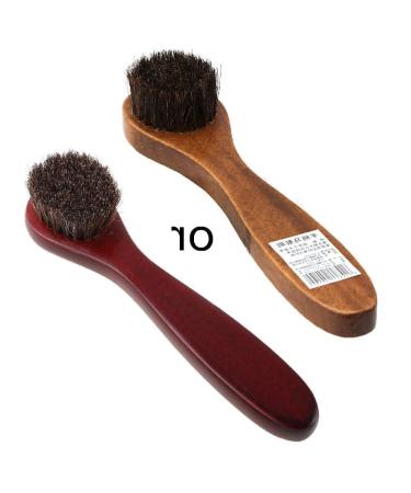 Long Wooden Handle Bristle Horse Hair Shoe Boot Brushes Polish Applicator Dauber Wooden Handle Cleaning Tool