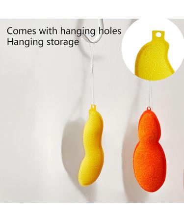 3/6 Beans Shaped Bottle Cleaning Sponge - Water Bottle Cleaning Sponge Cute Heat Resistance Bean Bottles Cleaner Bean Reuseable Bottle Cleaning Beans for Internal Cleaning of Small Mouth Bottles 6pcs - Yellow & Orange1 - Buy Online on GoSupps.com
