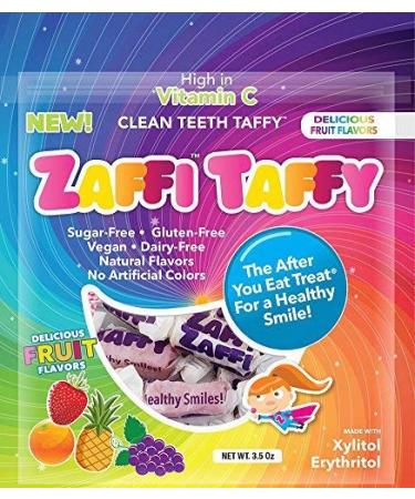 Zollipops Zaffy Taffy by Zollipops - The Good For Your Teeth - All Natural - Sugar Free Taffy - 1 Bag of 85 g