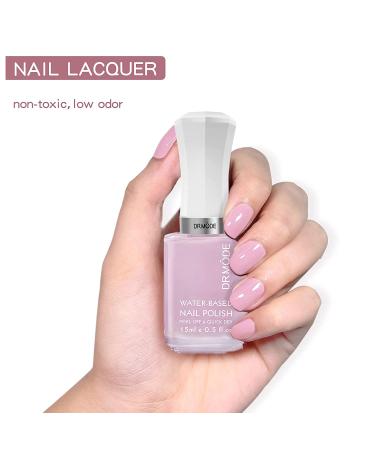 Non Toxic Peel Off Nail Polish Set - Quick Dry Water-Based Lacquer for Women & Kids - 4 Colors with Base Coat & Top Coat - 5 Bottles 0.5 fl oz - Buy Online on GoSupps.com