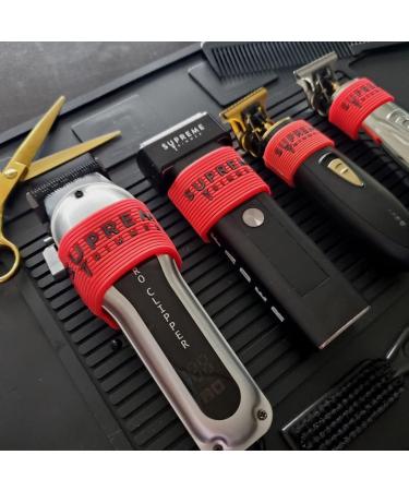 Clipper Grip SGR50 Professional Barber Grippers by Supreme Trimmer | 5 Piece Non-Slip Clipper Grips Barber Sleeve for Clipper Trimmer & Shaver | Red - Buy Online on GoSupps.com