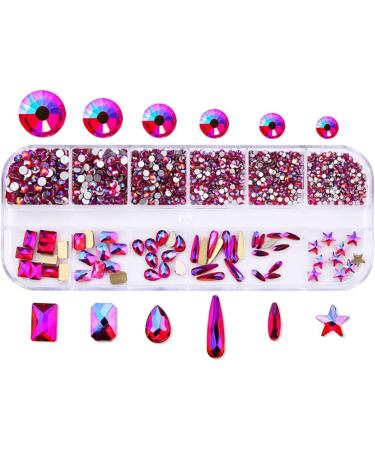 12 Grids Glass Nail Art Decorations Multi-Shape Multi-Size Nails Ornaments Manicure Decor DIY Crafts Accessories Nail Art Decoration 3d B - Buy Online on GoSupps.com