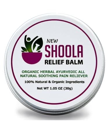SHOOLA Pain Relief Balm for Headaches Joint Pain Back Pain Muscle Pain Nasal Sinus Infection Menstrual Pain Maximum Strength Relieving Rub Cream-100% Organic Essential Oil Salve