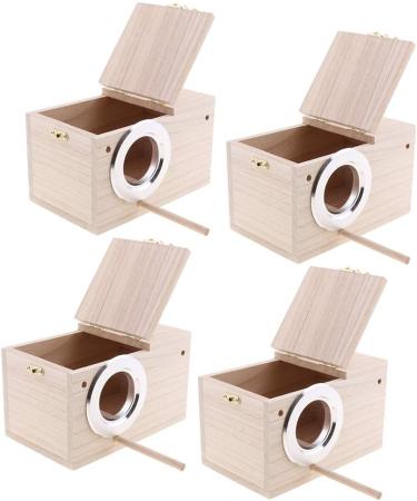 joyMerit 4Pcs Budgie Nest Box Breeding Boxes Aviary Bird Nesting With Stick - Buy Online on GoSupps.com